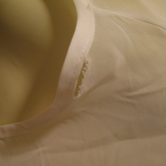 NWT w/Flaw CECICO Ruffle Sheer Tank Top M Lace White Fairy Fairycore Resort Wear - Picture 8 of 8